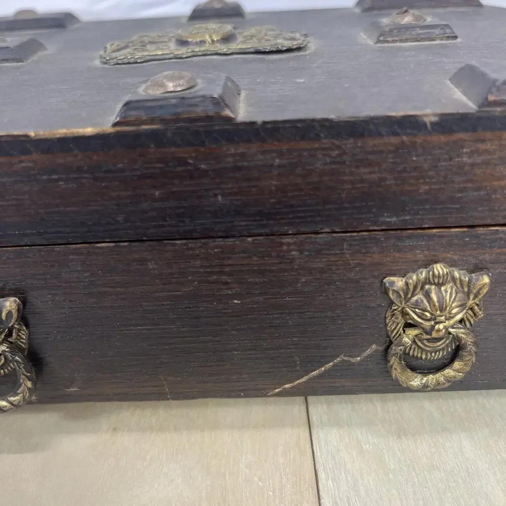 Vintage S. Sper Bijou Valet Jewelry Box Wooden Red Interior